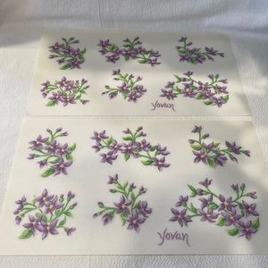 Tatouage Lavender Jasmine Floral Design Dry Rub On Transfer